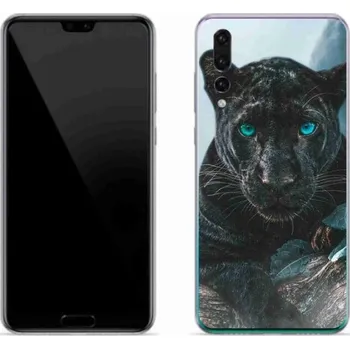 Pouzdro na mobilní telefon Gelový kryt mmCase na mobil Huawei P20 Pro - černý panter