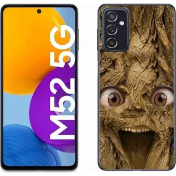 Pouzdro na mobilní telefon Gelový kryt mmCase na mobil Samsung Galaxy M52 5G - veselý strom s očima