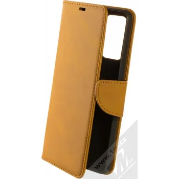 Pouzdro na mobilní telefon 1Mcz Porter Book flipové pouzdro pro Samsung Galaxy A72, Galaxy A72 5G okrově hnědá (ochre brown)
