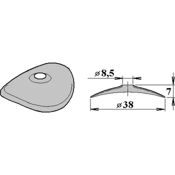 Spojovací materiál FeZn podložka 38/8,5 oblá pozink pro VL 177/51 PK197