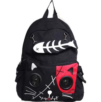 Městský batoh Batoh Banned Kitty Speaker Mp3/Mp4 Backpack Blk/Red