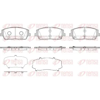 Brzdová destička Sada brzdových destiček, kotoučová brzda REMSA 1880.02