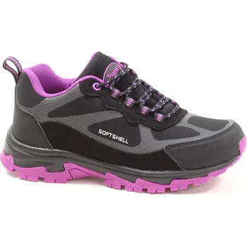 Dámské polobotky Obutex A323025B BLACK/FUXIA dámská celoroční obuv Velikost: 36