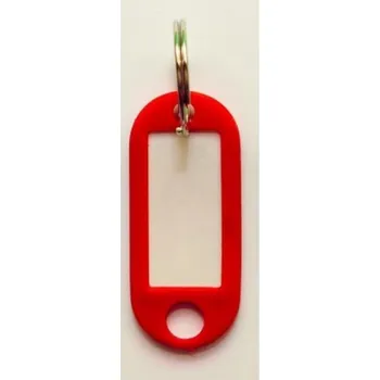 Skříňka na klíč Jmenovky na klíče - 20 x 50 mm / 10ks / červená