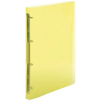 Desky A4 kroužkové průsvitné - 4 - kroužek / žlutá