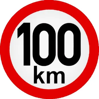 Auto-moto Autolamp Samolepka rychlosti 100 km průměr 15 cm