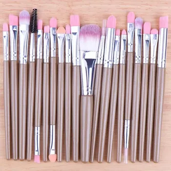 Kosmetický štětec Sada štětců na líčení | kosmetické štětce 20 ks - Káva 1