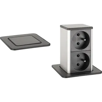 Elektrická zásuvka STRONG PowerUp elektrická zásuvka, 2x230V, Černá 477462 + sleva 5% po přihlášení