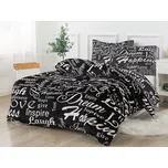 XPOSE® Mikroplyšové povlečení DORA Exclusive - černé 140x200 cm, 70x90 cm, Mikroplyš + Prodloužená možnost vrácení zboží do 50 dnů