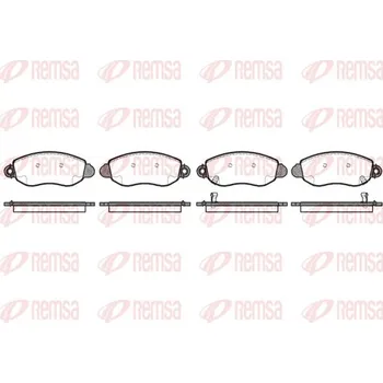 Brzdová destička Sada brzdových destiček, kotoučová brzda REMSA 0772.02