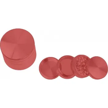 higarden Čtyřdílná kovová drtička se sítem, 56 mm, různé barvy Barva: Červená