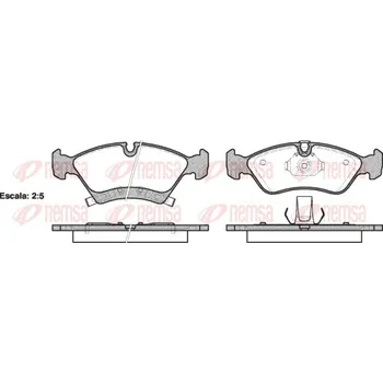 Brzdová destička Sada brzdových destiček, kotoučová brzda REMSA 1214.02
