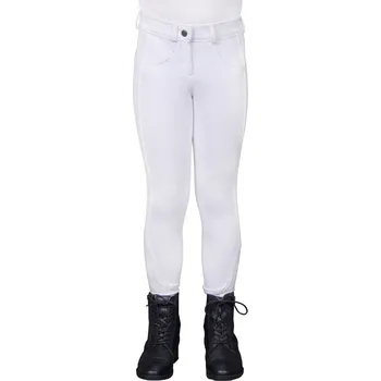 Jezdecké kalhoty QHP Rajtky Kae QHP, s gripem, dětské, bílé 164