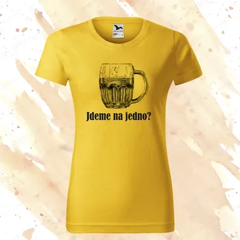 Dámské tričko - Pivo Barva: Žlutá, Velikost: XXL, Zvolte text: Život je příliš krátký na špatné pivo