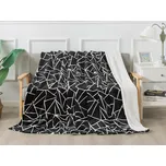 XPOSE® Mikroplyšová deka MATYLDA s beránkem - černá 140x200 cm, Mikroplyš s beránkem + Prodloužená možnost vrácení zboží do 50 dnů