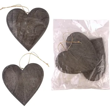 Dekorace srdce, 2ks D4108-21