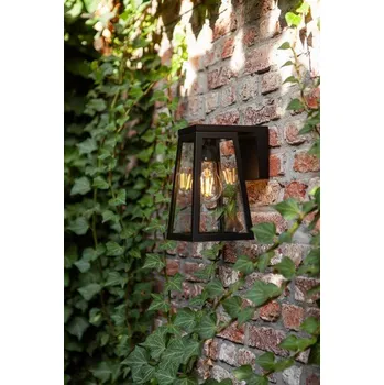 Nástěnné svítidlo Lutec 6990901012 LED venkovní solární nástěnné svítidlo Fia , 2W , E27 , 200lm , 2700K , IP44 , Černá d-LT6990901012