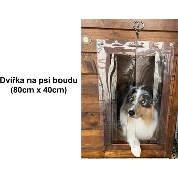 Dvířka pro psa PVC dvířka na vchod do psí boudy 80x40cm Uchycení na šrouby