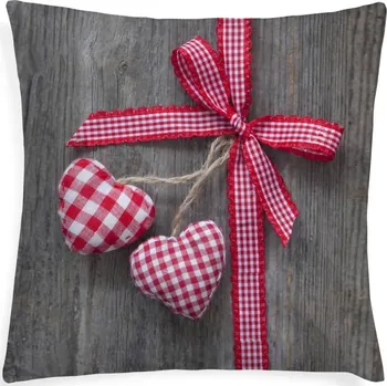 Povlak na dekorativní polštářek XPOSE® Mikroplyšový povlak na polštář LOVE BOX (digitální tisk) 40x40 cm, Mikroplyš + Prodloužená možnost vrácení zboží do 50 dnů