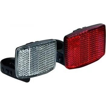 Zvonek na kolo BÜCHEL Sada odrazek na rám Buchel ČERNÁ|ČERVENÁ|ŠEDÁ