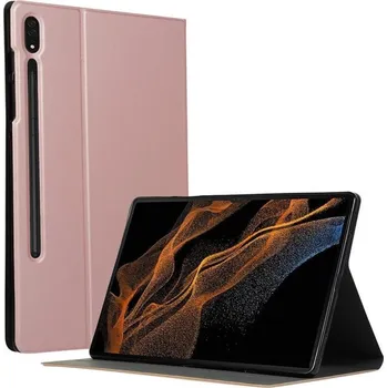 Příslušenství pro tablet Fold polohovatelné pouzdro na Samsung Galaxy Tab S8 Ultra - růžovozlaté
