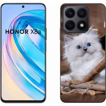 Pouzdro na mobilní telefon Gelový kryt mmCase na mobil Honor X8a - bílé kotě