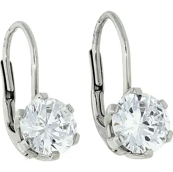 Náušnice Goldstore Zirkonové náušnice z bílého zlata Váha: 2.90 g