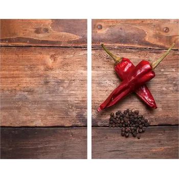Příbor Skleněné ochranné desky PEPPERS, 2 kusy, 52 x 30 cm, Allstar