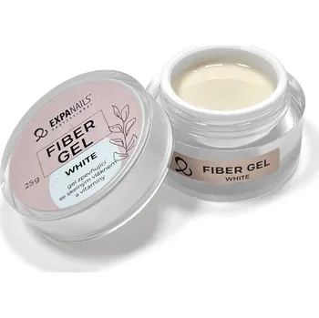 Umělé nehty UV/LED gel Fiber - White 15 g - zpevňující