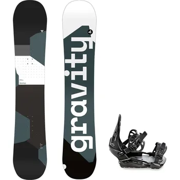 Snowboard Gravity snowboards Snowboard komplet Gravity Adventure 24/25 + vázání S230 black Velikost: 154 cm, Velikost vázání: S/M