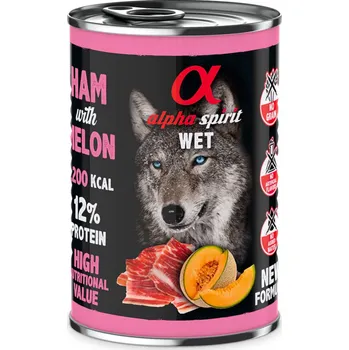 Krmivo pro psa Alpha Spirit Wet Ham & Melon 400 g