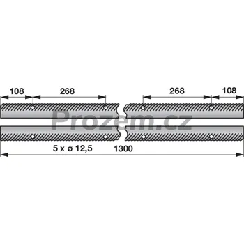Sada nářadí Sada mlatek 2 ks pravá pro Laverda, New Holland, 1300 mm, 80411996, 89838437, 9838437, 411996