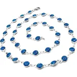 Steel Jewelry Náhrdelník modrý z chirurgické oceli NH220160 dárkové balení zdarma