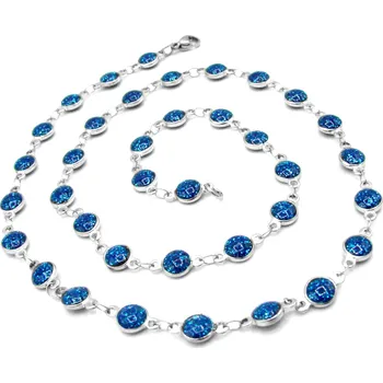 Náhrdelník Steel Jewelry Náhrdelník modrý z chirurgické oceli NH220160 dárkové balení zdarma