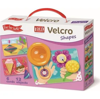 Dřevěná hračka PEXI Velcro skládačky -Tvary (Shapes)