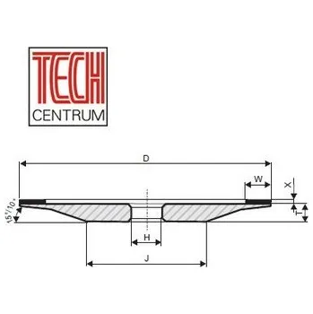 Brusný kotouč DIA kotouč 4A2S 100x3/1,5x25 K125 D64 chladit ANO i NE pryskyřice