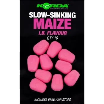 Umělá nástraha KORDA - Gumová nástraha Slow Sinking Maize IB Pink 10 ks