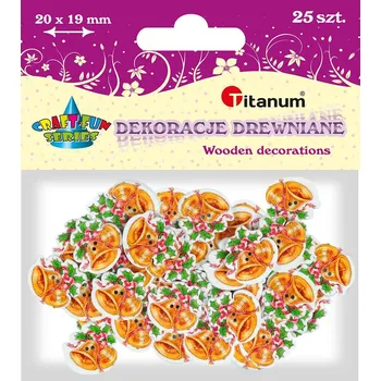 Knoflík Dřevěné knoflíky, ZVONKY, 25ks/bal