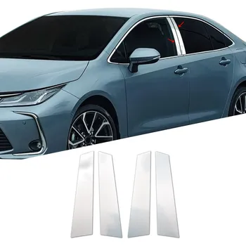 Tuning Nerez leštěné obložení okeních sloupků Toyota Corolla 2018-20 sedan