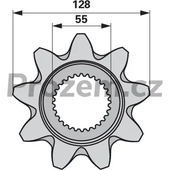 Auto-moto Řetězové kolo pro Claas, 9 zubů, 128/55 mm, 6507870