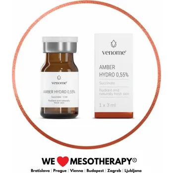 Pleťové sérum Venome Succinate AMBER HYDRO 0,55% 5 x 3ml - SUPER REVITALIZACE a jedinečná synergie s kyselinou Jantarovou a kyselinou Hyaluronovou