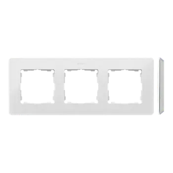vypínač SIMON 82 Detail 8200630-030 rámeček 3 - násobný Detail ORIGINAL - mono bílá/základna šedá