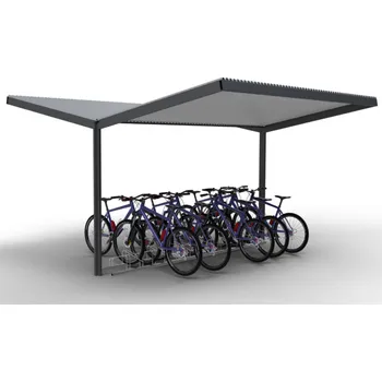 Popelnice HTI Přístřešek na kola BRIDGE II Typ ukotvení: klasické (šrouby), Barva konstrukce: kovářská čerň