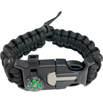 Šperk Paracordový náramek Partizan Tactical černý