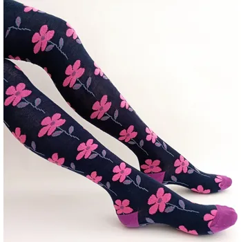 Dámské oblečení České punčocháče TREPON SASANKA tm. modré s kytičkami velikost oblečení - děti: 98/104