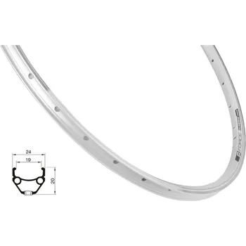 Ráfek na kolo ráfek FORCE CLASSIC 622x19 32děr, stříbrný