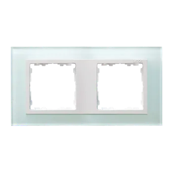 vypínač SIMON 82 Nature 82627-60 rámeček 2 - násobný skleněný Nature, přírodní/bílá