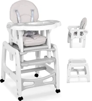 Jídelní židlička Ricokids Sinco 5v1 šedá/bílá
