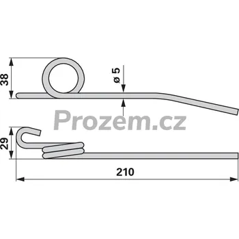 Pružina přihaněče pro John Deere, 210/5/29 mm, H333116, Z20478