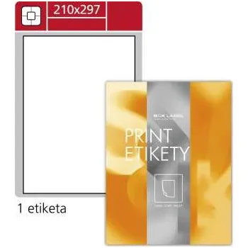 Samolepící etiketa Snímatelné etikety S&K Label - bílé, 210 x 297 mm, 100 ks